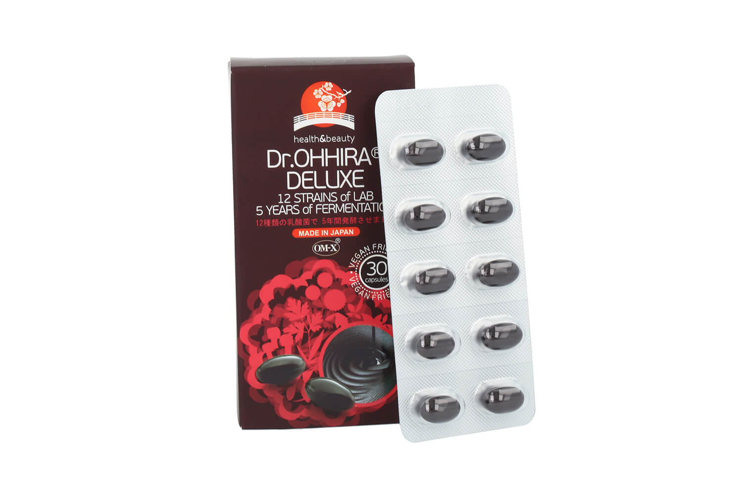 Dr.OHHIRA® DELUXE 5-AASTANE RETSEPT 12 SORDI ELUSBAKTERITEGA, 3 x 30 kapslit