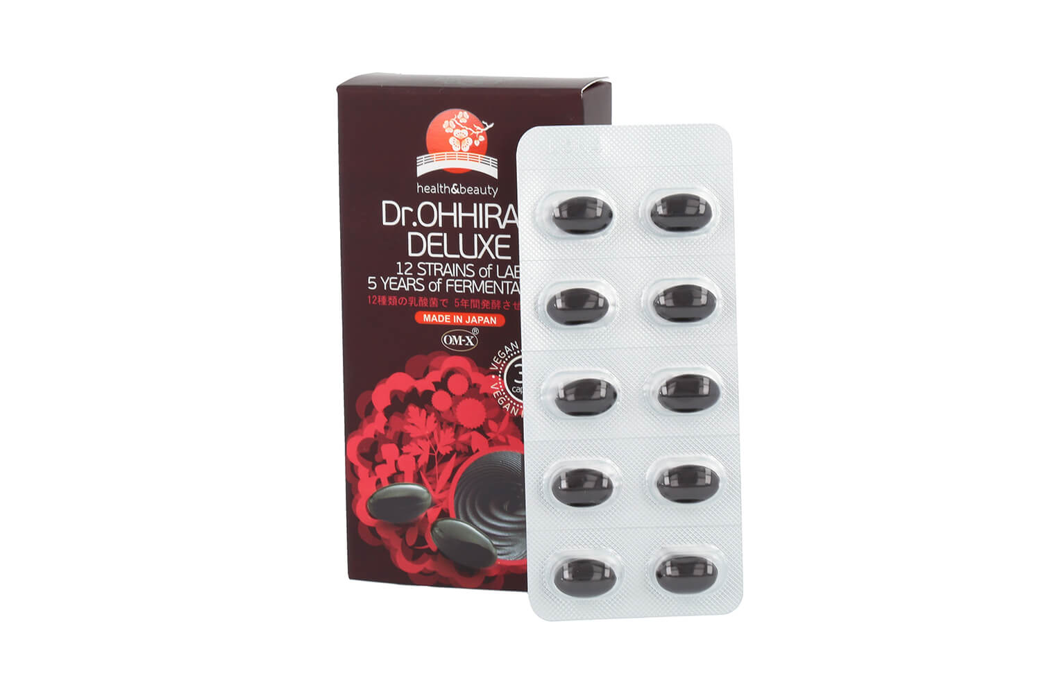 Dr.OHHIRA® DELUXE 5-AASTANE RETSEPT 12 SORDI ELUSBAKTERITEGA, 3 x 30 kapslit